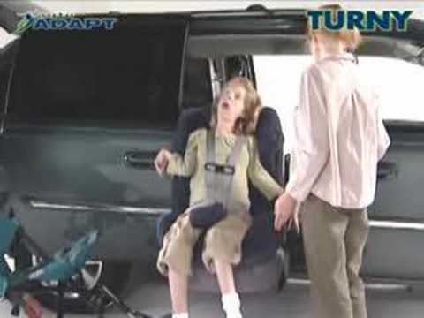 Turny outward-swivelling car seat lift