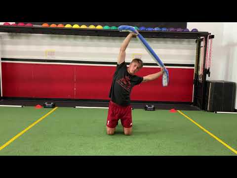 Full Kneeling Towel Pull Apart with Lateral Flexion