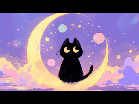 A Cat's Night on the Moon 🌙 Lo-fi Beats to Help You Unwind and Dream