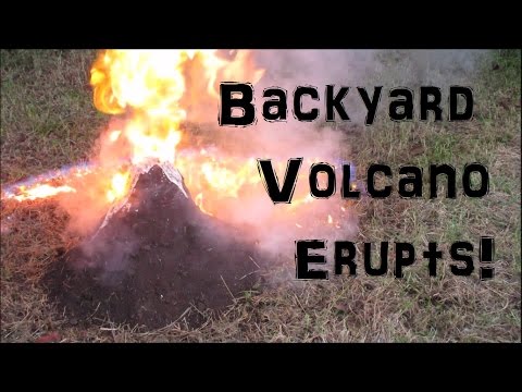 Mini Volcano Erupts In My Backyard!!! Lava!