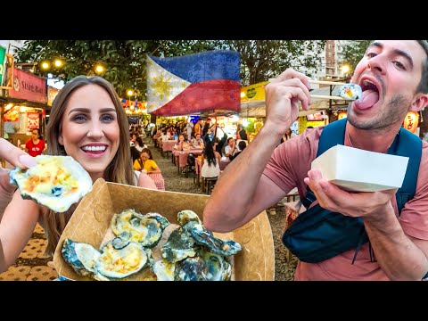 Filipino Food Night Market Experience in Cebu City 🇵🇭 (JUICY Lechon and Seafood!!)