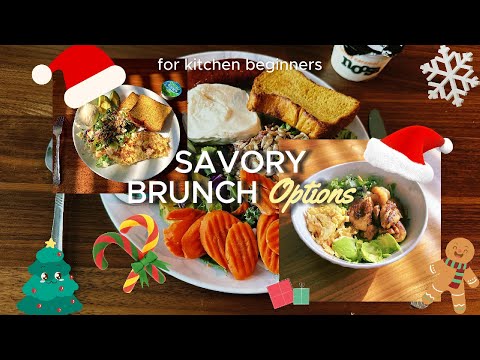 【VLOGMAS #1】简单快手的减脂餐🥗｜四道好吃的懒人BRUNCH｜我的冬日厨房