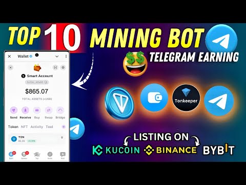 Top 10 Crypto Mining BOT In 2024 #telegrambot  Best Telegram Tap-To-Mine Bot | Best TAP 2 EARN MONEY