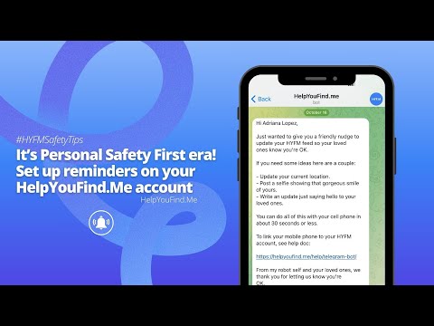 It’s the Personal Safety First era! Set up Reminders on your HelpYouFind.Me Account