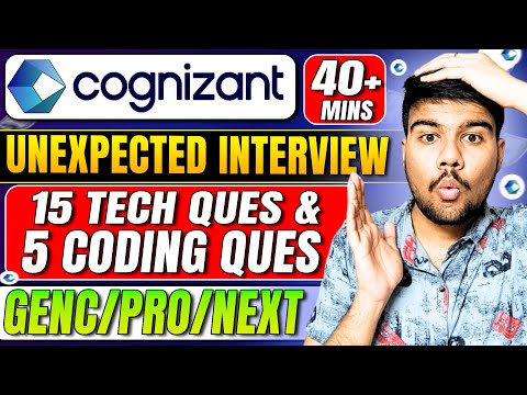 Latest Cognizant Interview Experience: 25 Ques in 40 Min! GenC/Pro/NEXT 🔥