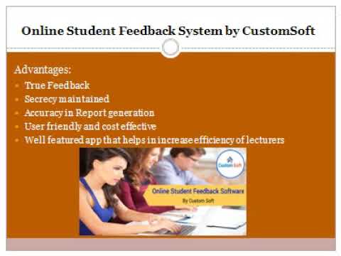 Online Student Feedback system by CustomSoft