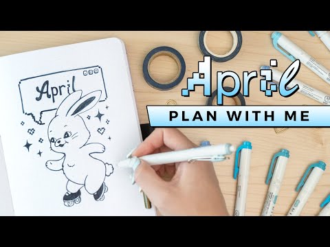 PLAN WITH ME | April 2023 Bullet Journal Setup 🐰