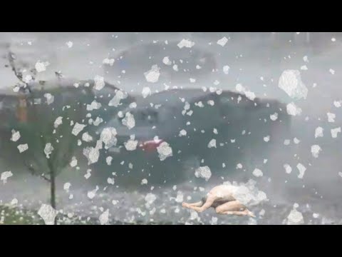 Stones Fall from the Skies over State. Hailstorm in Chandigarh, Punjab, India