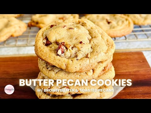 Butter Pecan Cookies Recipe with Brown Butter | Easy Cookie Recipe | Homemade Pecan Cookies