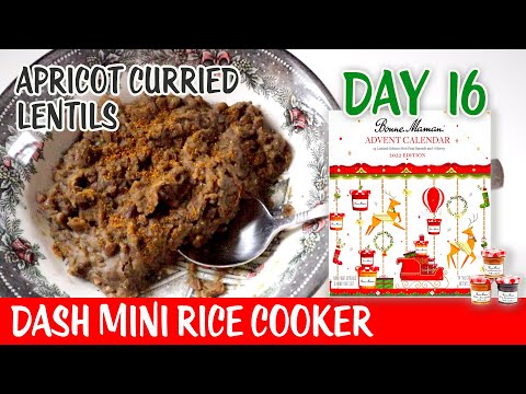 Day 16 Bonne Maman Advent Calendar 2022 🎄 Apricot Curried Lentils *  Dash Mini Rice Cooker