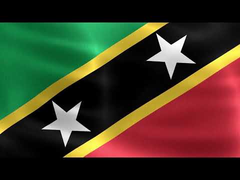 [10 Hours] Saint Kitts & Nevis Flag Waving - Video & Audio - Waving Flags