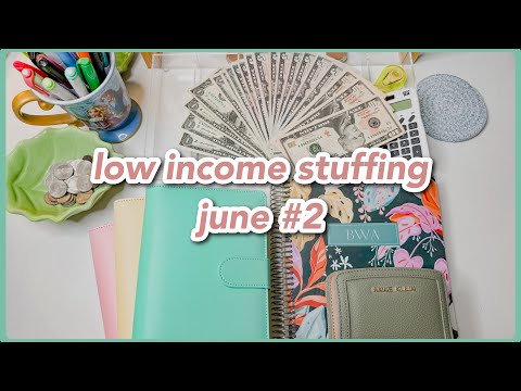 cash envelope stuffing | june week #2 | $100 low income budget | savings challenges & sinking funds