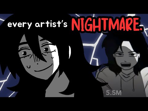 they got famous by TRACING my art... tiktok art lore storytime + speedpaint