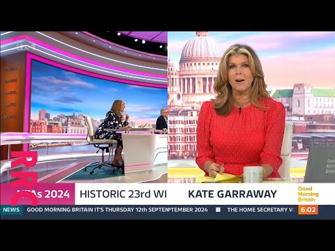 Kate Garraway @more shoes off under the desk action