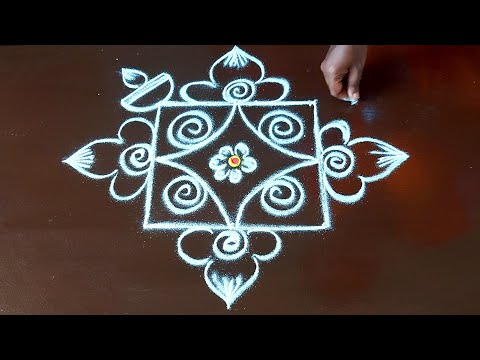 5*1 dots simple rangoli designs🌺thipkiyanji rangoli🌺muggulu🌺 festival rangoli🌺 Diwali rangoli