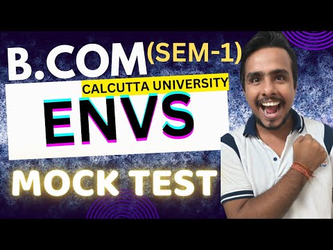 ENVS II MOCK TEST PAPER  II 1ST SEM II CCF II #calcuttauniversity #calcutta_university #cu #curesult