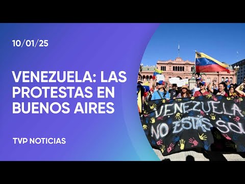 Cancillería argentina rechazó la asunción de Maduro, mientras hubo manifestaciones en Plaza de Mayo