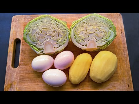 Cabbage with Eggs Tastier than Meat❗ Simple Healthy Breakfast ideas. Cheap & Tasty recipe.