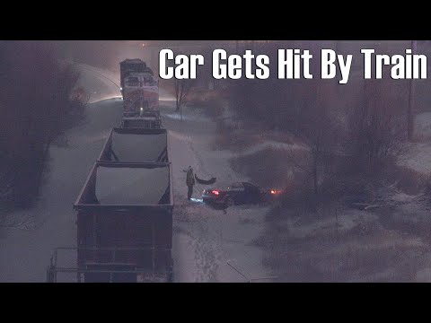 Car Slides and Falls 50ft into Train During Winter Storm-Colorado Springs, Colorado