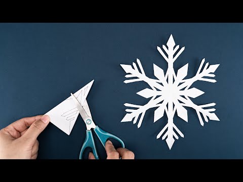 How to make Snowflakes out of paper | Christmas Decorations | Easy Paper Snowflake #87