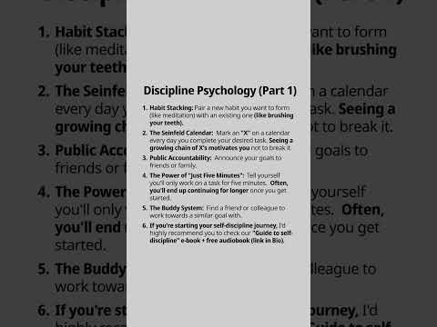 Discipline Psychology (Part 1)