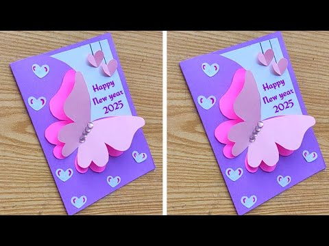 DIY - Happy New Year 2025 Greetings Card | Handmade New Year Card