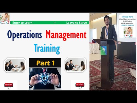 Operations Management Training (Part I of II)