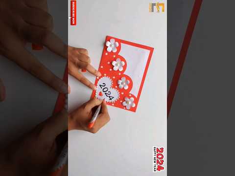 Happy New Year greeting card 2024 / New year card making #shorts #happynewyear