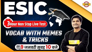 English Vocab Practice Set for ESIC | Vocab + Memes & Tricks by Rk Mehto Sir | Exampur Banking Class