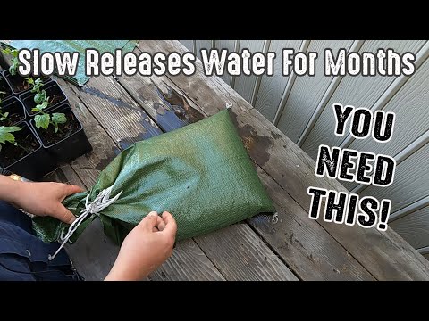 How To Make An Automatic Plant Watering Bag Out Of A Sandbag. Works For Months!