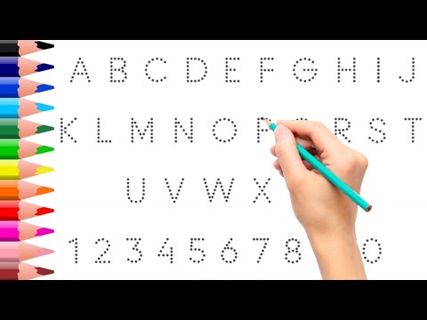 Alphabet | ABCD | ABC Song | Kids Rhymes | Collection For Writing Along Dotted Lines For Toddler 123