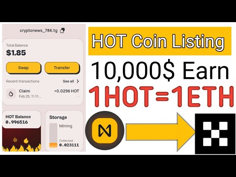 hot coin new update || hot coin listing update || near wallet update || hot coin listing okx || #Hot