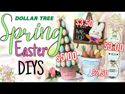 Hobby Lobby QUALITY! Dollar Tree EASTER DIYS 2023 | Beginner Friendly Easter Crafts | Spring Decor