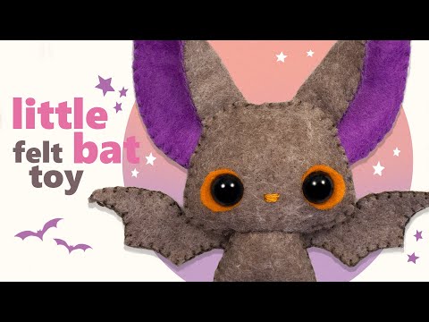 🍂 Felt Halloween lil Bat toy ★ Free Autumn Halloween Craft ★ 🍂🦇