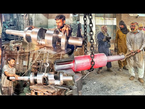 Amazing Manufacturing Process Of 3 Cylinder Ammonia Compressor Crankshaft|