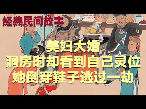 美妇大婚，洞房时却看到自己灵位，她倒穿鞋子逃过一劫#故事 #民间故事