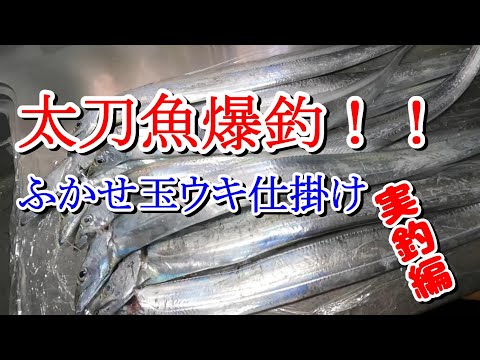 【太刀魚】【ウキ釣り】悪条件でも二桁釣果！ふかせ玉ウキ実釣編です。