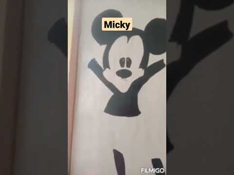 How to draw and paint 🖌️🎨 Mickey mouse🐁#ytviral #youtubeshorts