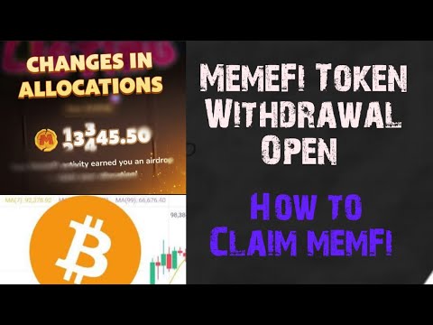 MemeFi Token Claiming confirm ✅ ||  Withdrawal Process MemeFi Token || Today's 04:30 PM