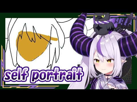 Laplus drawing a picture.[ENG SUB/hololive]