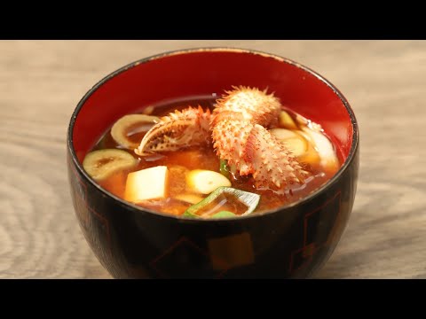 Crab broth is delicious! How to make crab miso soup