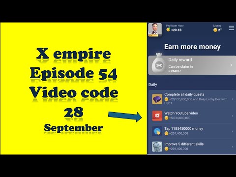 X Empire video code today 24 September | musk empire YouTube code today