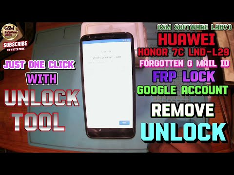 Honor 7C FRP Unlock|Huawei Honor 7C LND-L29 Google account 🔓unlock💯Done by Unlock Tool