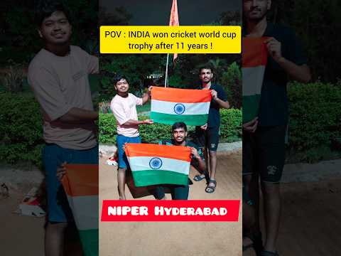 NIPERians celebrating India's world cup win after 11 years ! #niper #niperhyderabad #niper2024