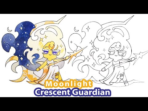 How to draw Moonlight - Crescent Guardian | Cookie Run Kingdom