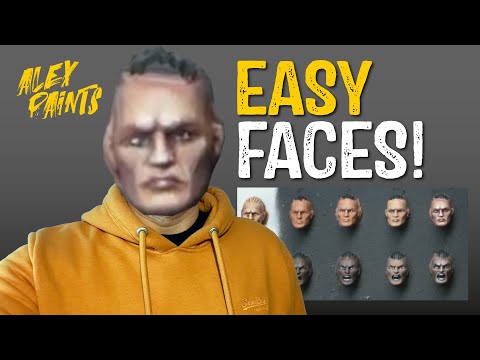 Painting Faces and skin for ABSOLUTE beginners - warhammer & miniatures