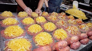 Amazing! Famous Cheese pork cutlet with 35 million views on YouTube! / Korean street food