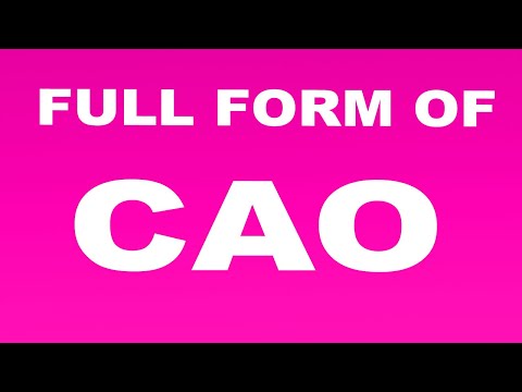 Full Form of CAO | What is CAO Full Form | CAO Abbreviation