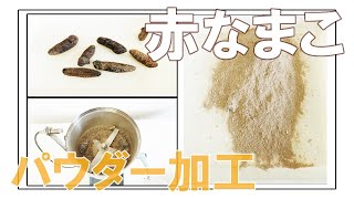 【赤なまこ】なまこをパウダー加工（ハイスピードミル）