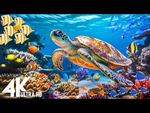 Under Red Sea 4K -Beautiful Coral Reef Fish in Aquarium, Sea Animals for Relaxation,4K Video UHD #15